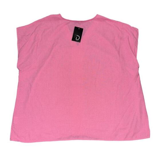 Fred David Tank Top Womens Size 2X Pink Sleeveless Pullover V Neck New - Picture 5 of 5